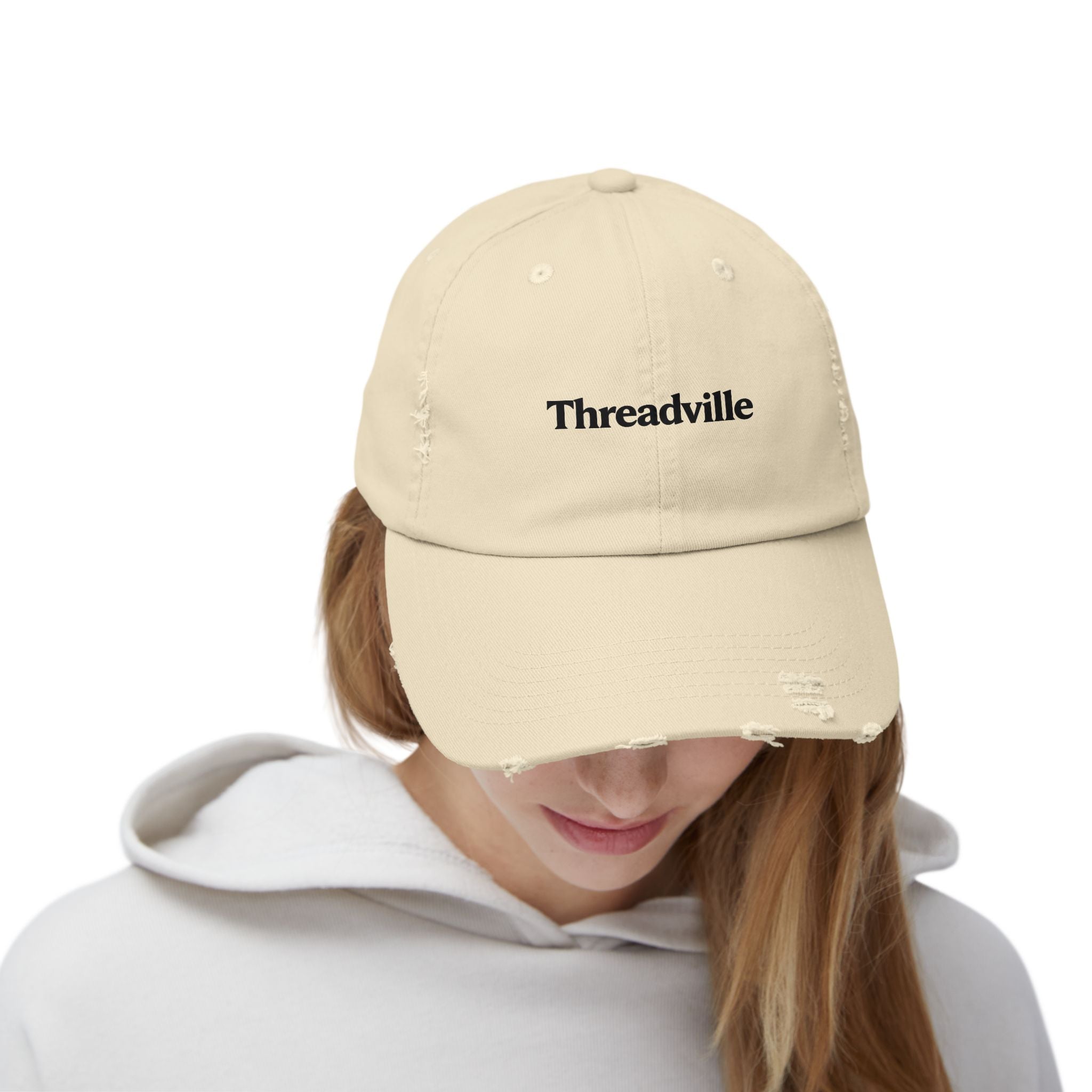 Threadville Distressed Ladies Baseball Cap