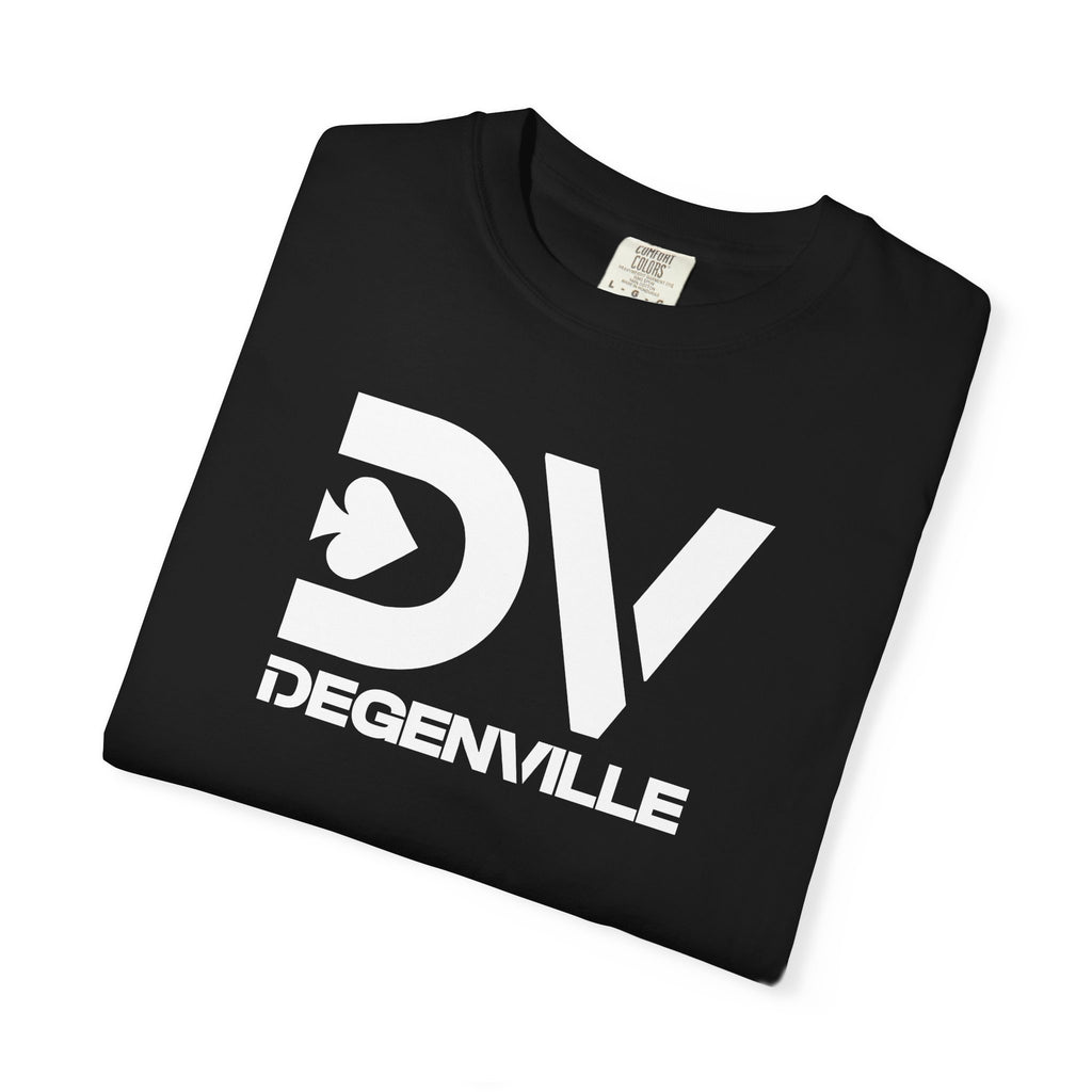 Degenville: The Gamblers Edge - Unisex Tee - Black/White
