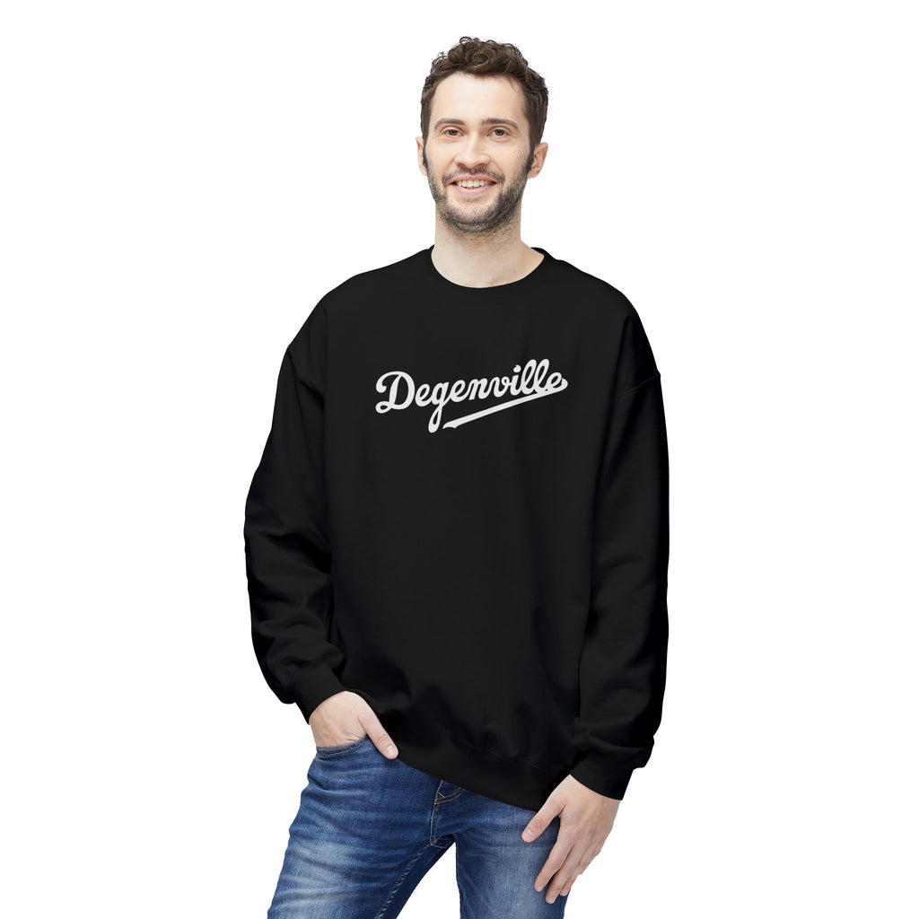 Degenville: Grand Slam - Unisex Crewneck Sweatshirt - Black/White