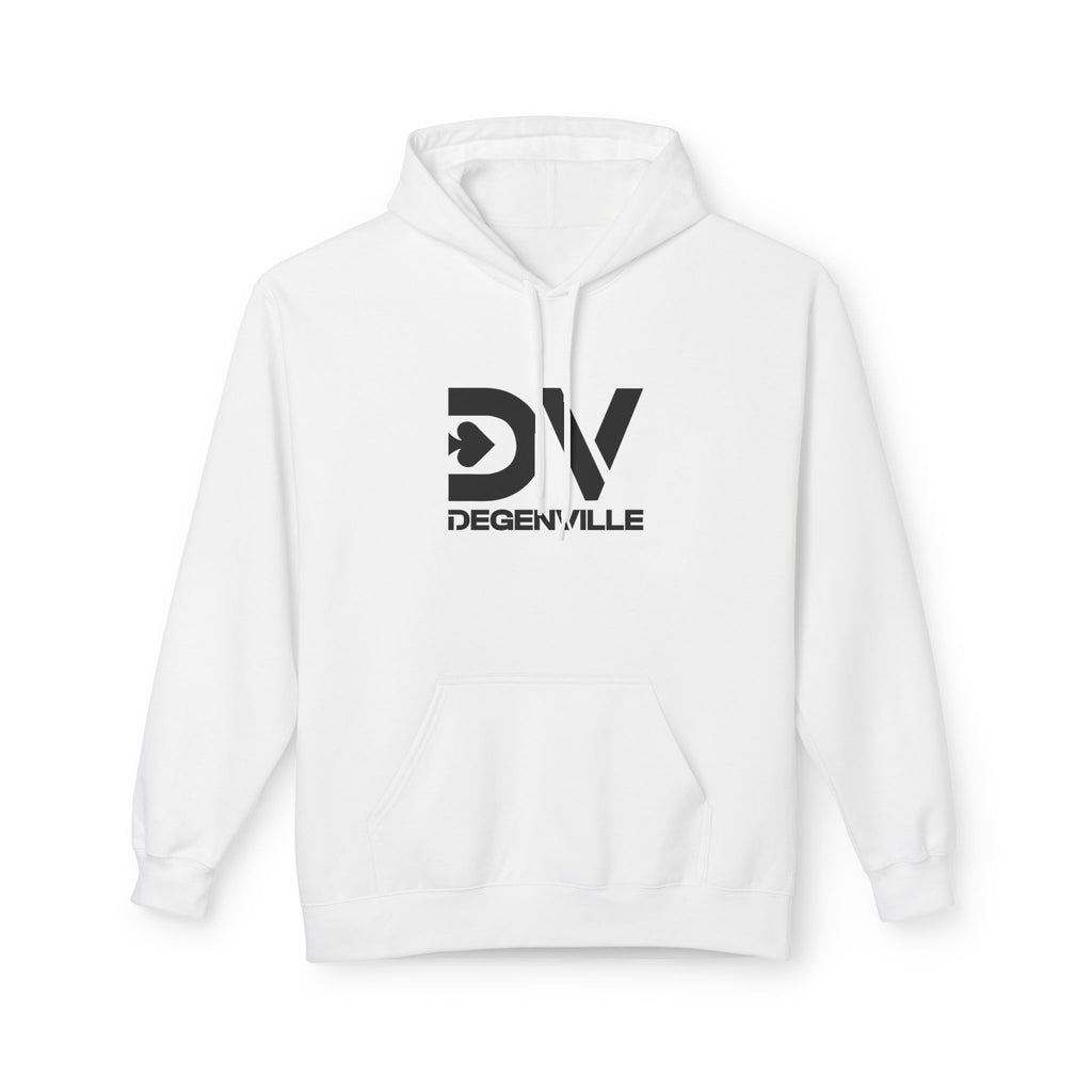 Degenville: The Gamblers Edge - Unisex Fleece Hoodie - Frost White/Black