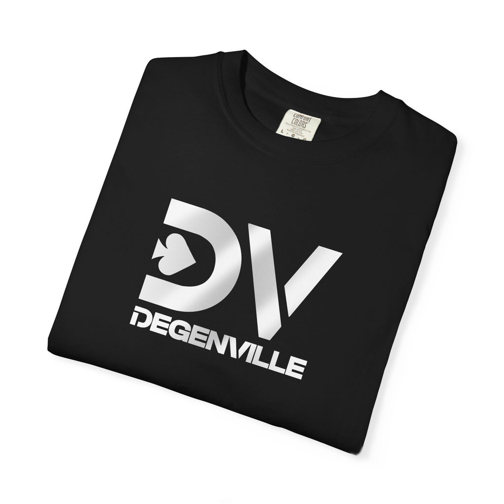 Degenville: The Gamblers Edge - Unisex Tee - Black/Silver