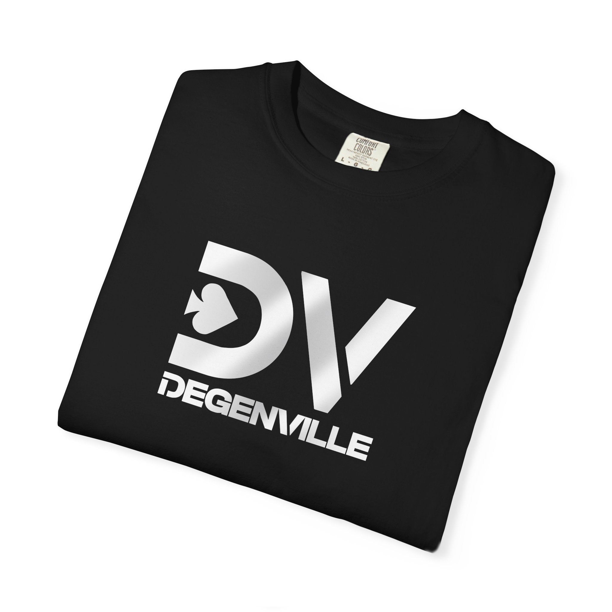 Degenville: The Gamblers Edge - Unisex Tee - Black/Silver