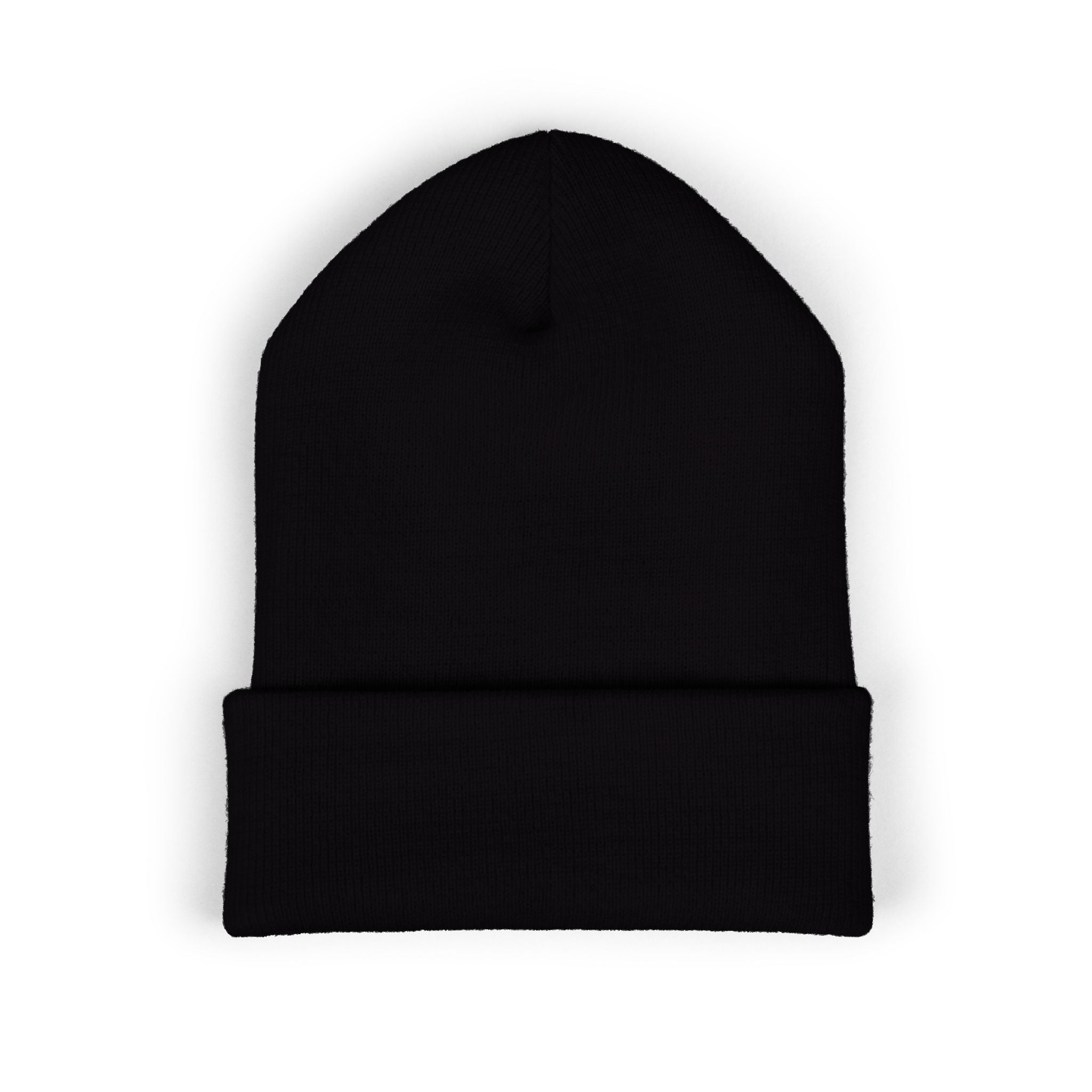 Degen Embroidered Unisex Cuffed Black Beanie — Classic Warm Knit Hat