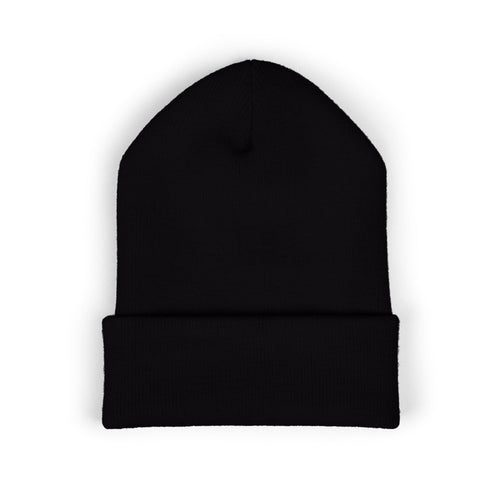 Degen Embroidered Unisex Cuffed Black Beanie — Classic Warm Knit Hat