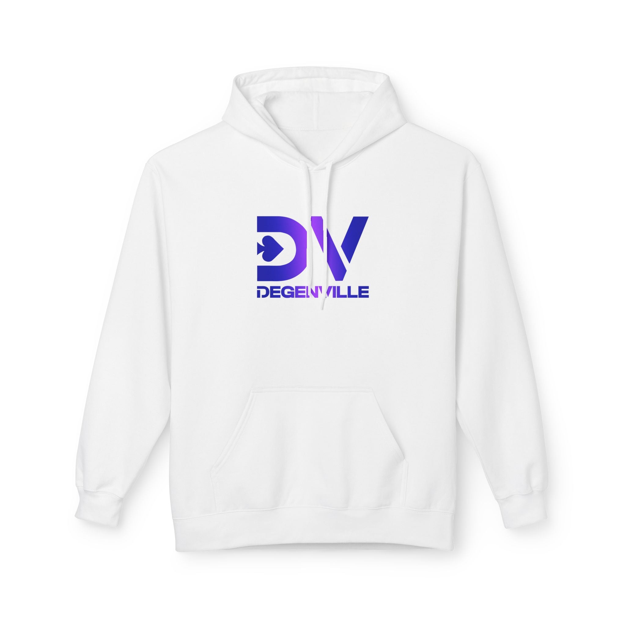 Degenville: The Gamblers Edge - Unisex Fleece Hoodie - Frost White/Solana Purple