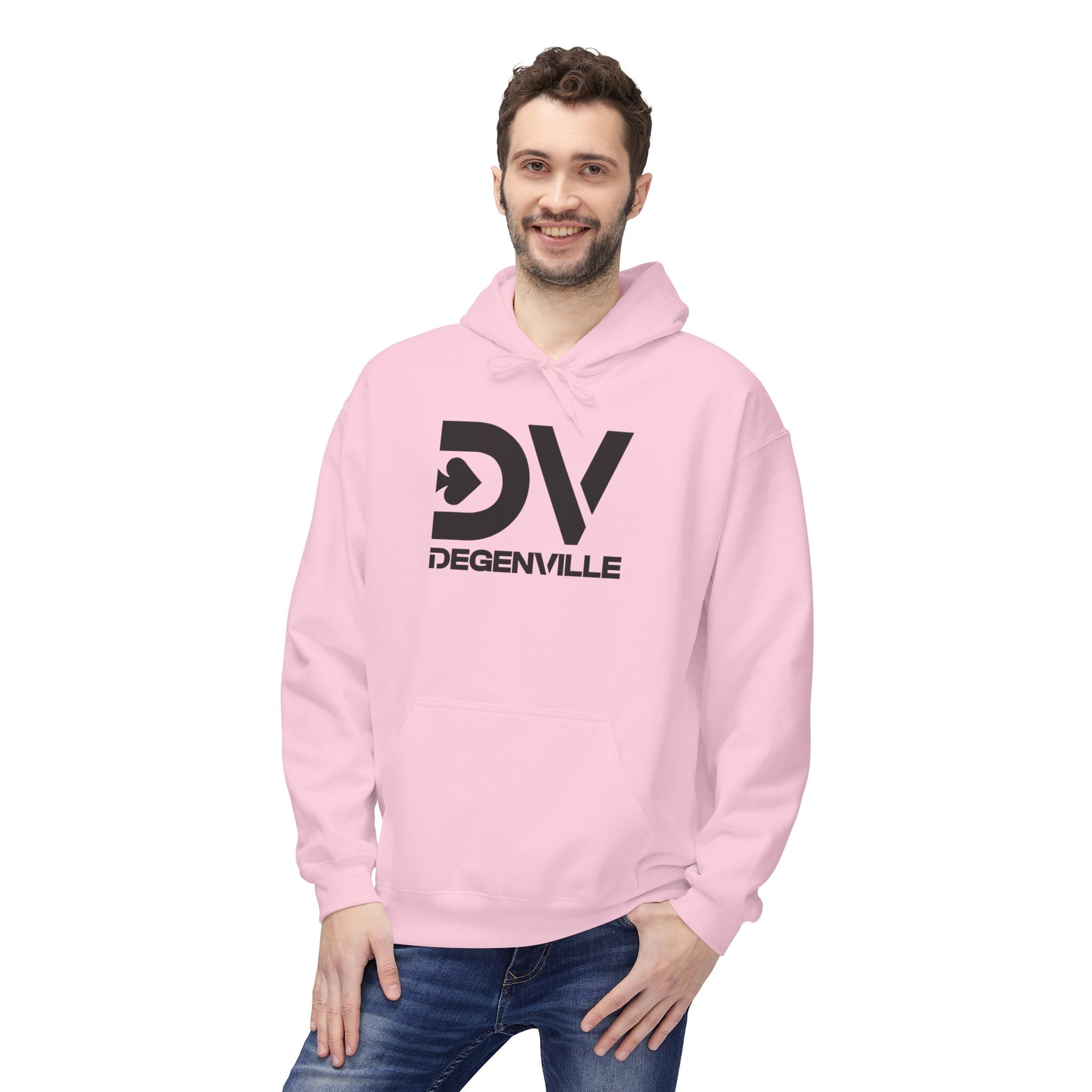 Degenville: The Gamblers Edge - Unisex Fleece Hoodie - Light Pink
