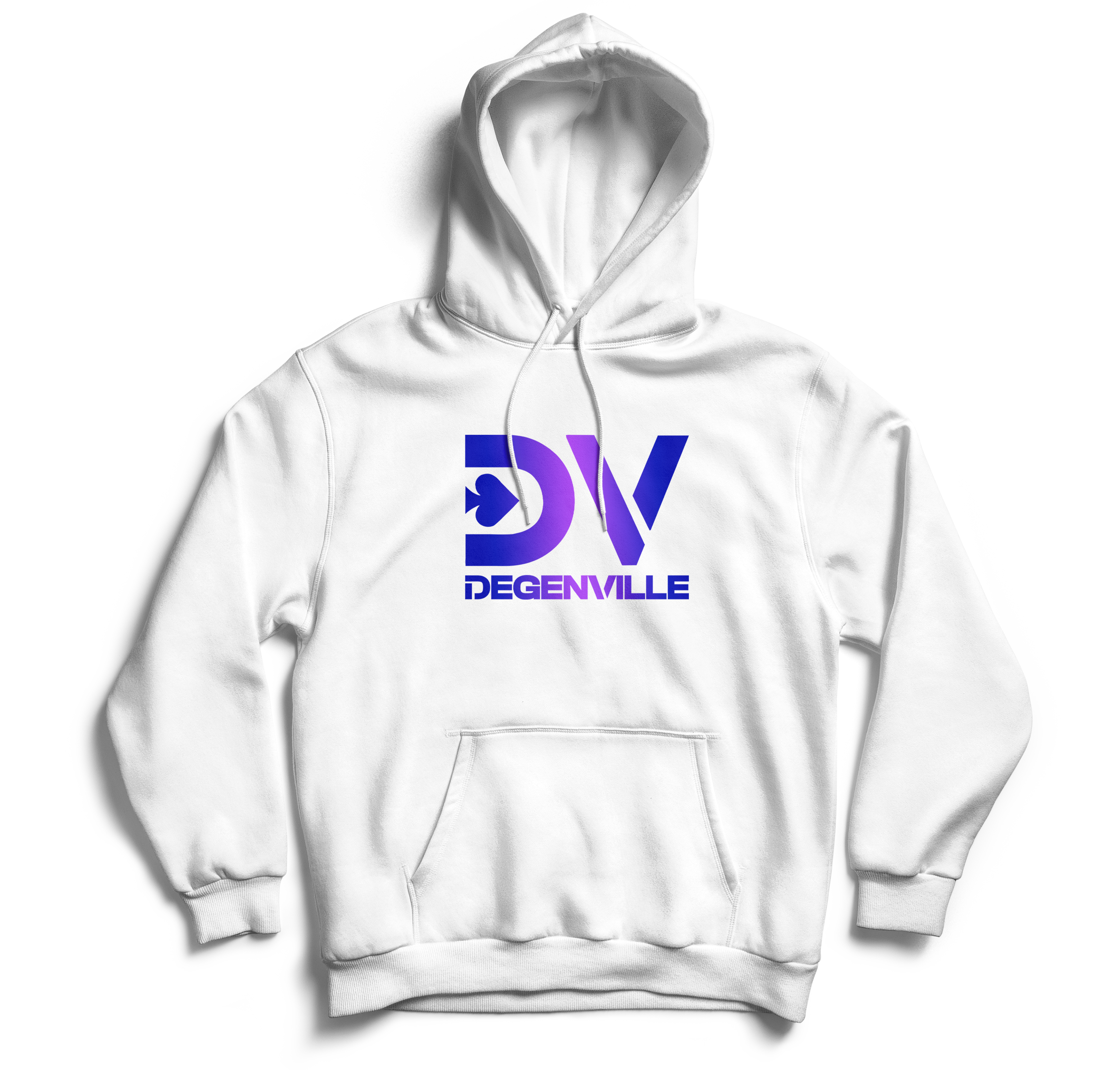 Degenville: The Gamblers Edge - Unisex Fleece Hoodie - Frost White