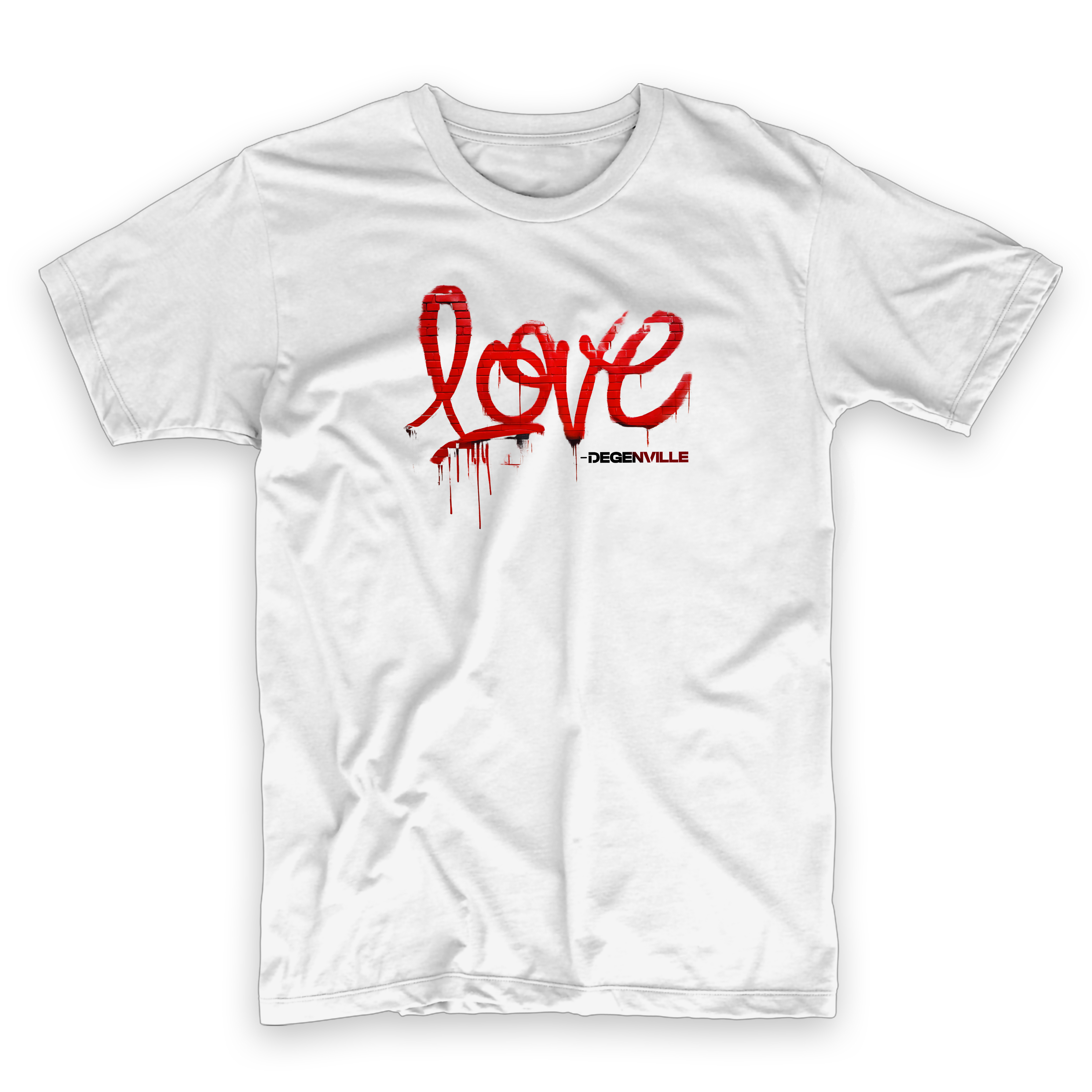Threadville: LOVE - Unisex White Tee