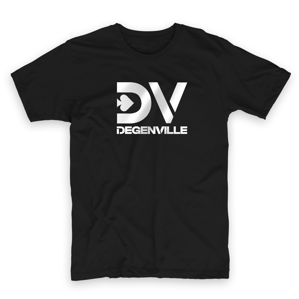 Degenville: The Gamblers Edge - Unisex Tee - Black/Silver