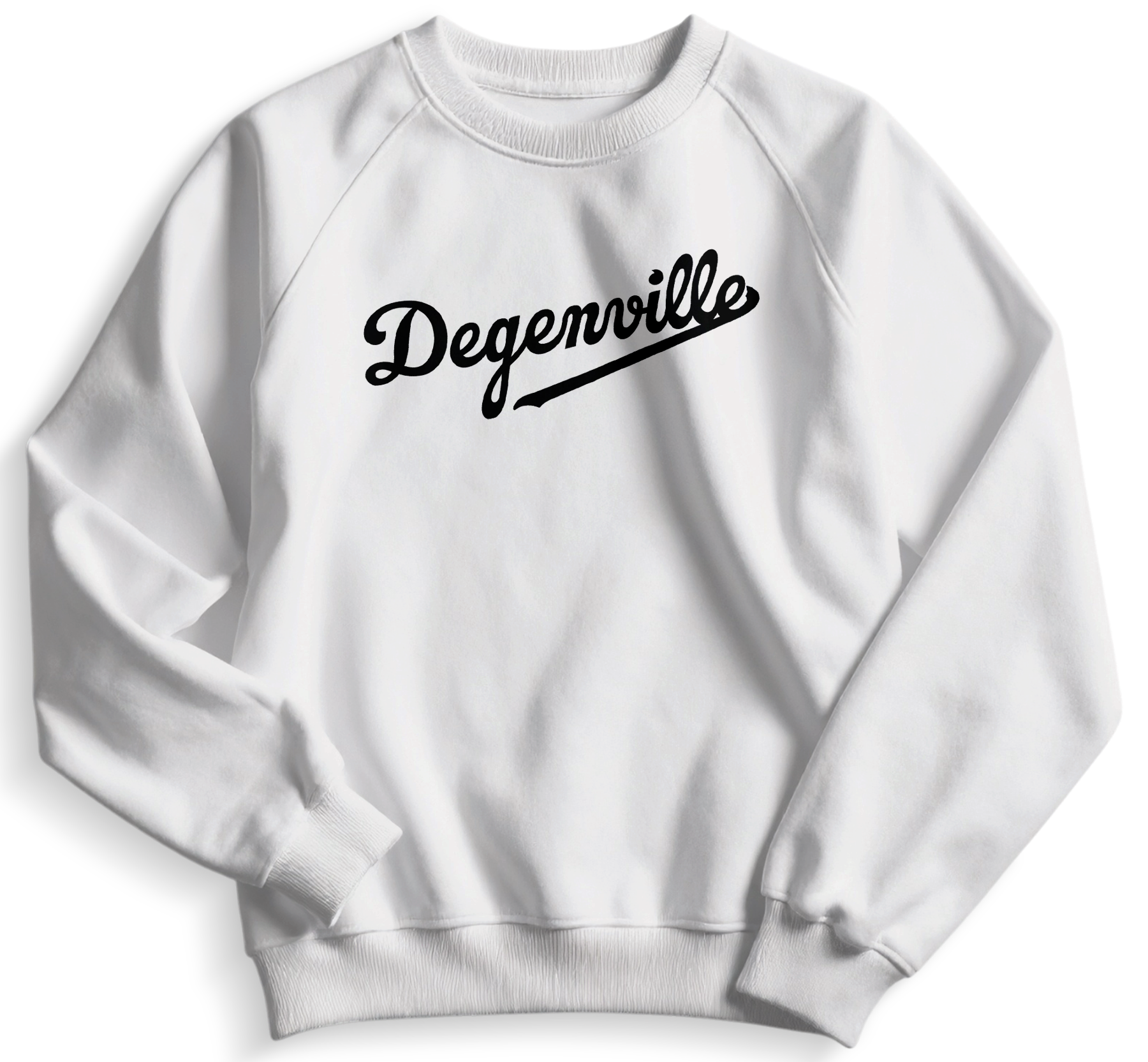 Degenville: Grand Slam - Unisex Crewneck Sweatshirt - White/Black