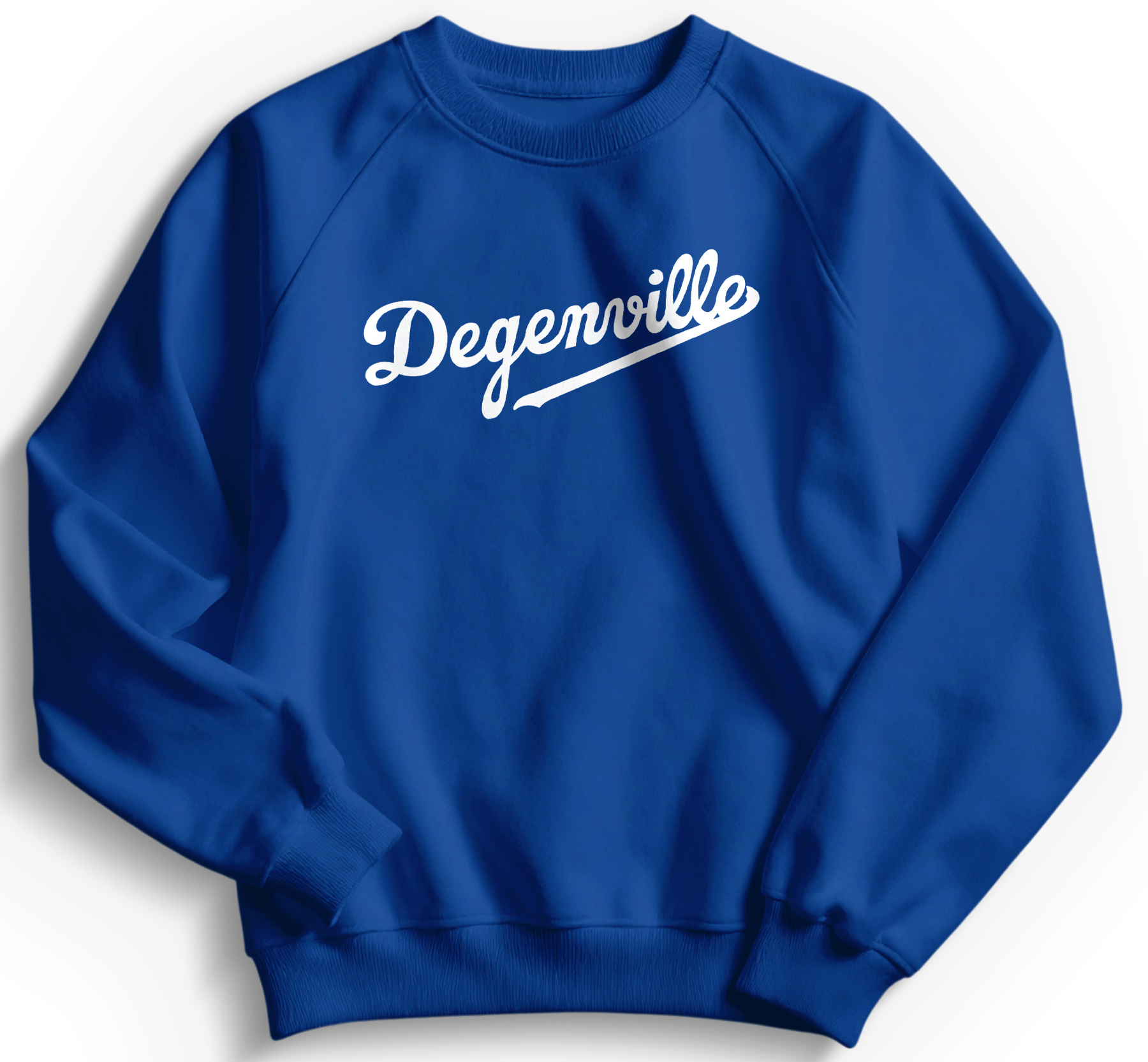 Degenville: Grand Slam - Unisex Crewneck Sweatshirt - Royal Blue/White