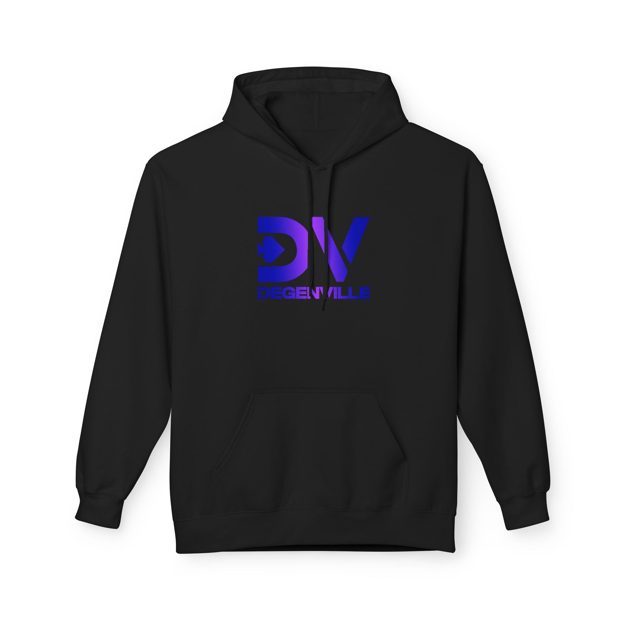 Degenville: The Gamblers Edge - Unisex Fleece Hoodie - Black/Solana Purple