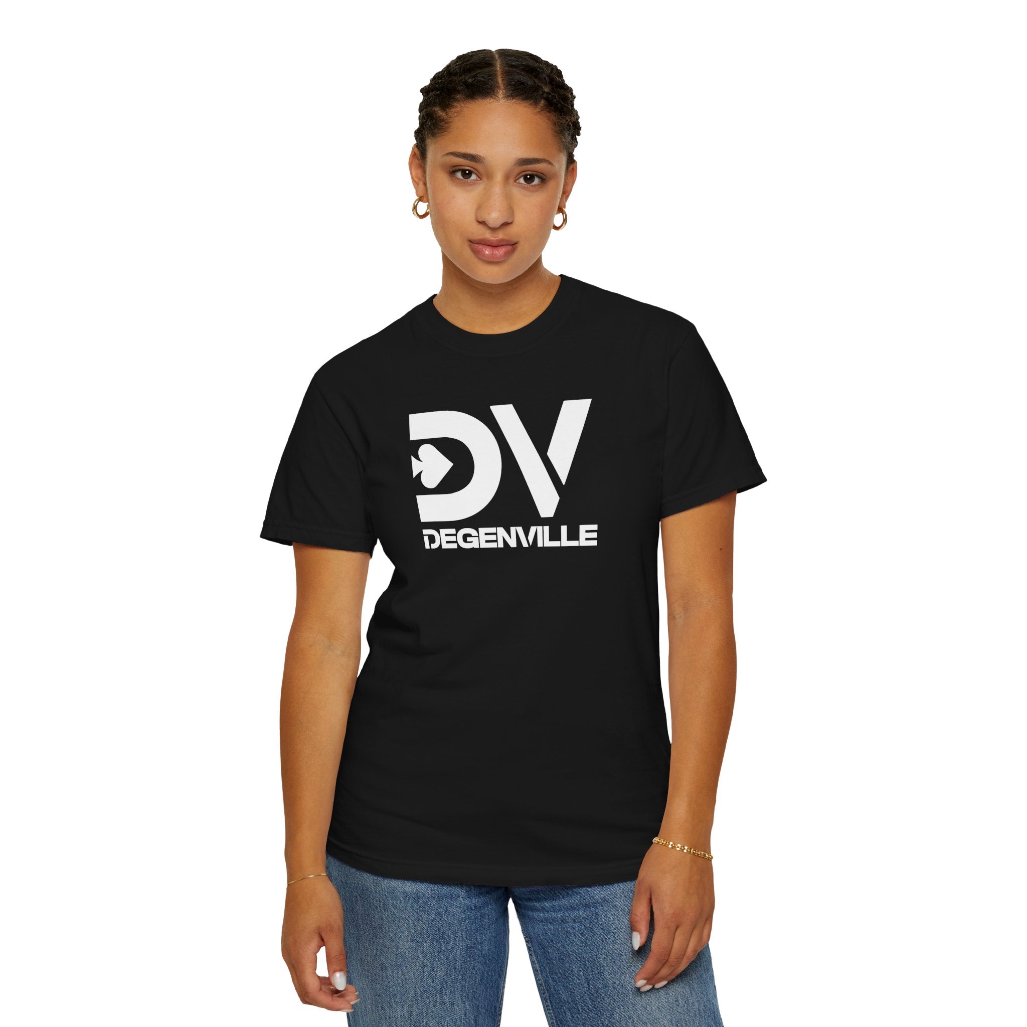 Degenville: The Gamblers Edge - Unisex Tee - Black/White