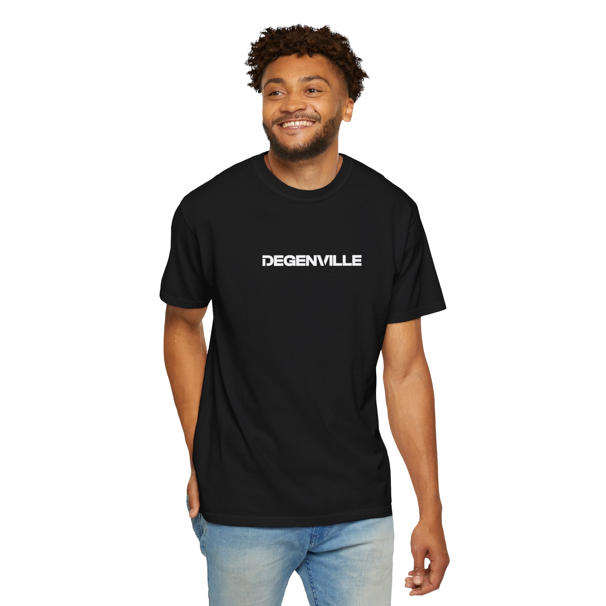Degenville: Never Fold - Unisex Black Tee
