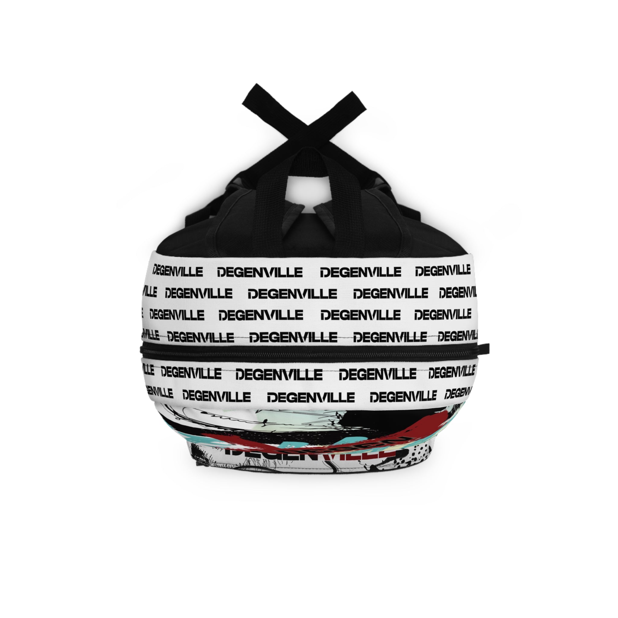 Never Fold Backpack — Streetwear 'I Am Degen' Graffiti Print