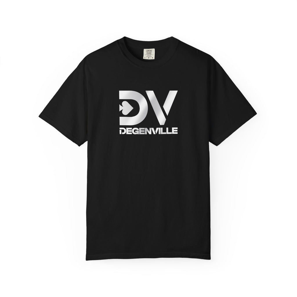Degenville: The Gamblers Edge - Unisex Tee - Black/Silver