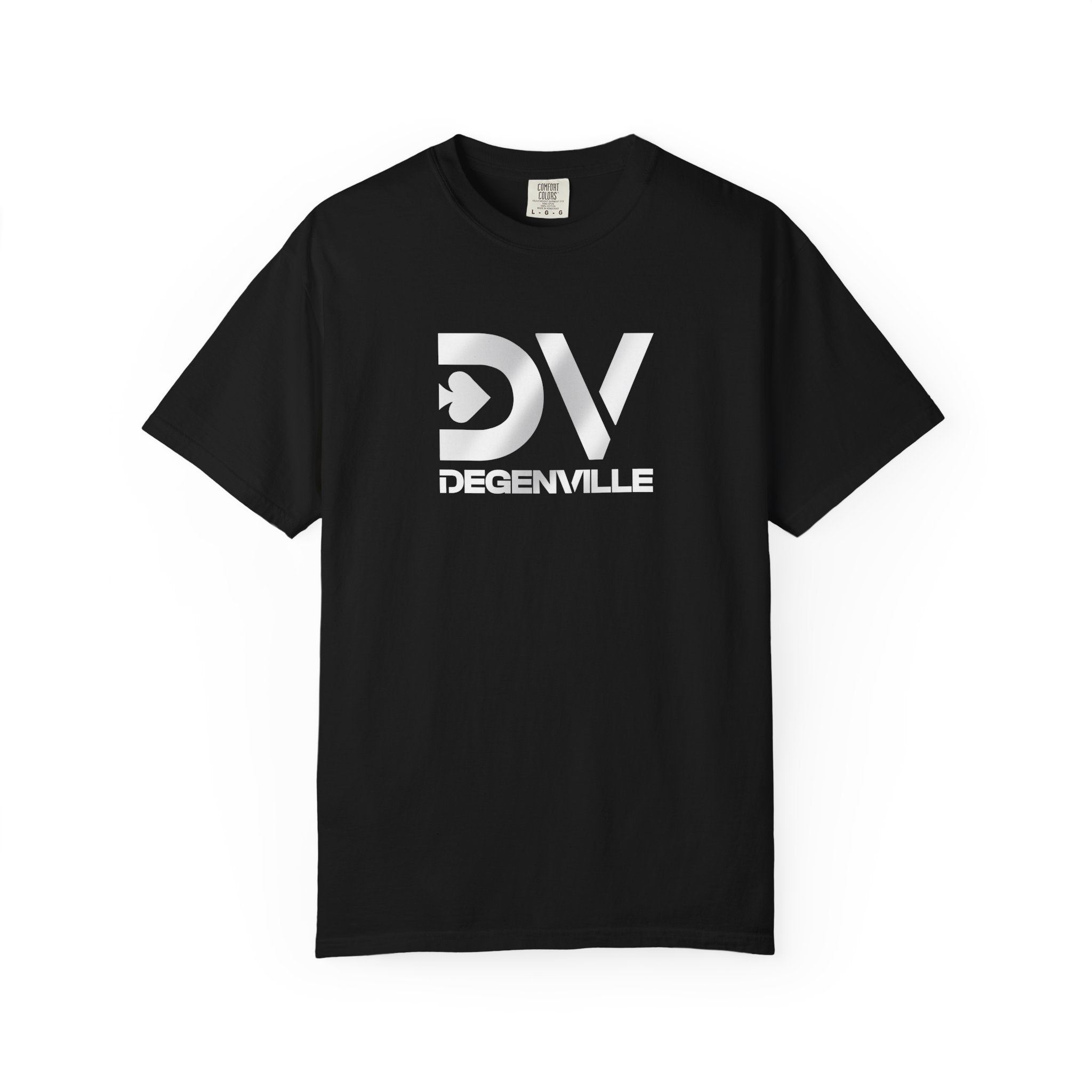 Degenville: The Gamblers Edge - Unisex Tee - Black/Silver