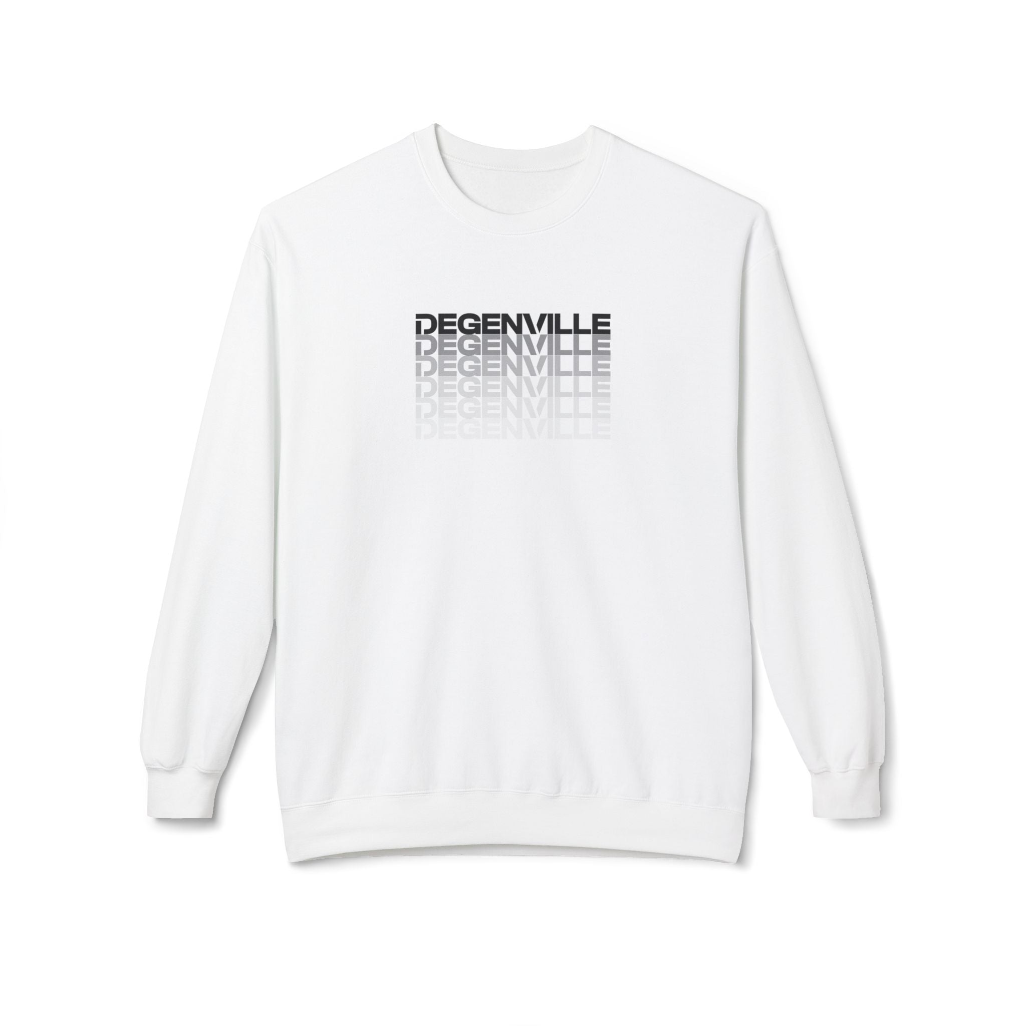 Degenville: Fade Six - Unisex Crewneck Sweatshirt - White/Black