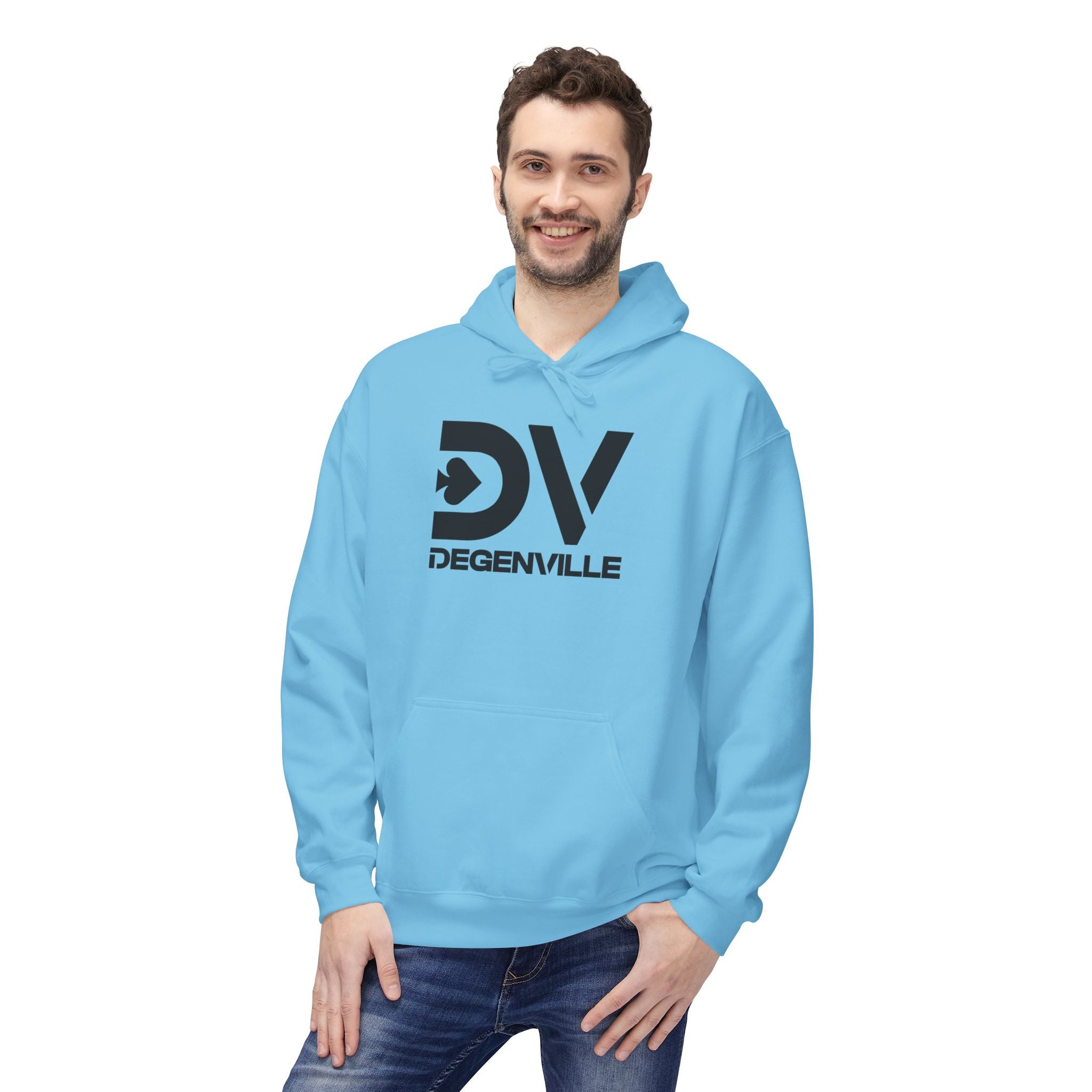 Degenville: The Gamblers Edge - Unisex Fleece Hoodie - Sky Blue