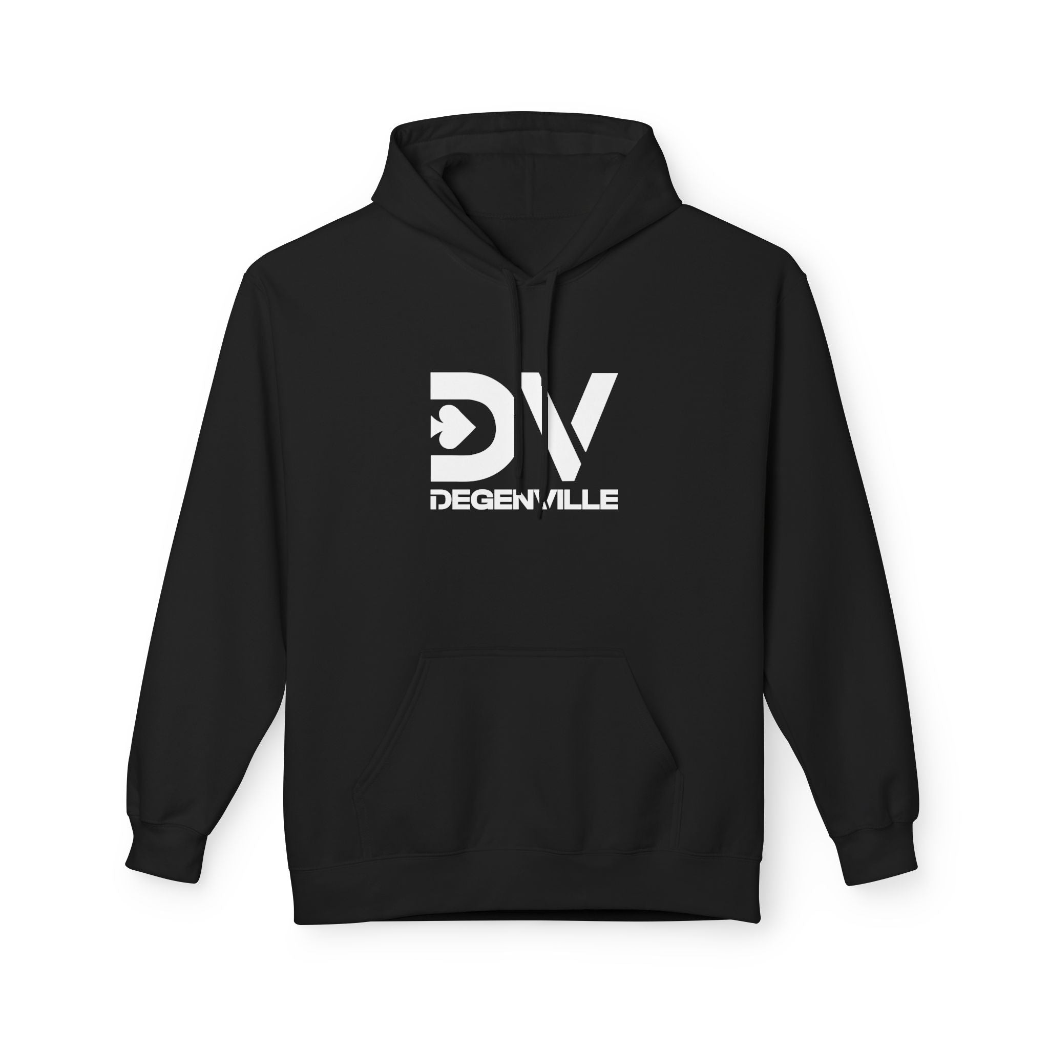 Degenville: The Gamblers Edge - Unisex Fleece Hoodie - Black/White
