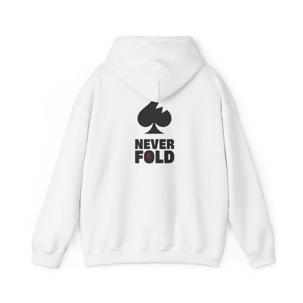 Never Fold Hoodie — Spade Battle-Scar Graphic