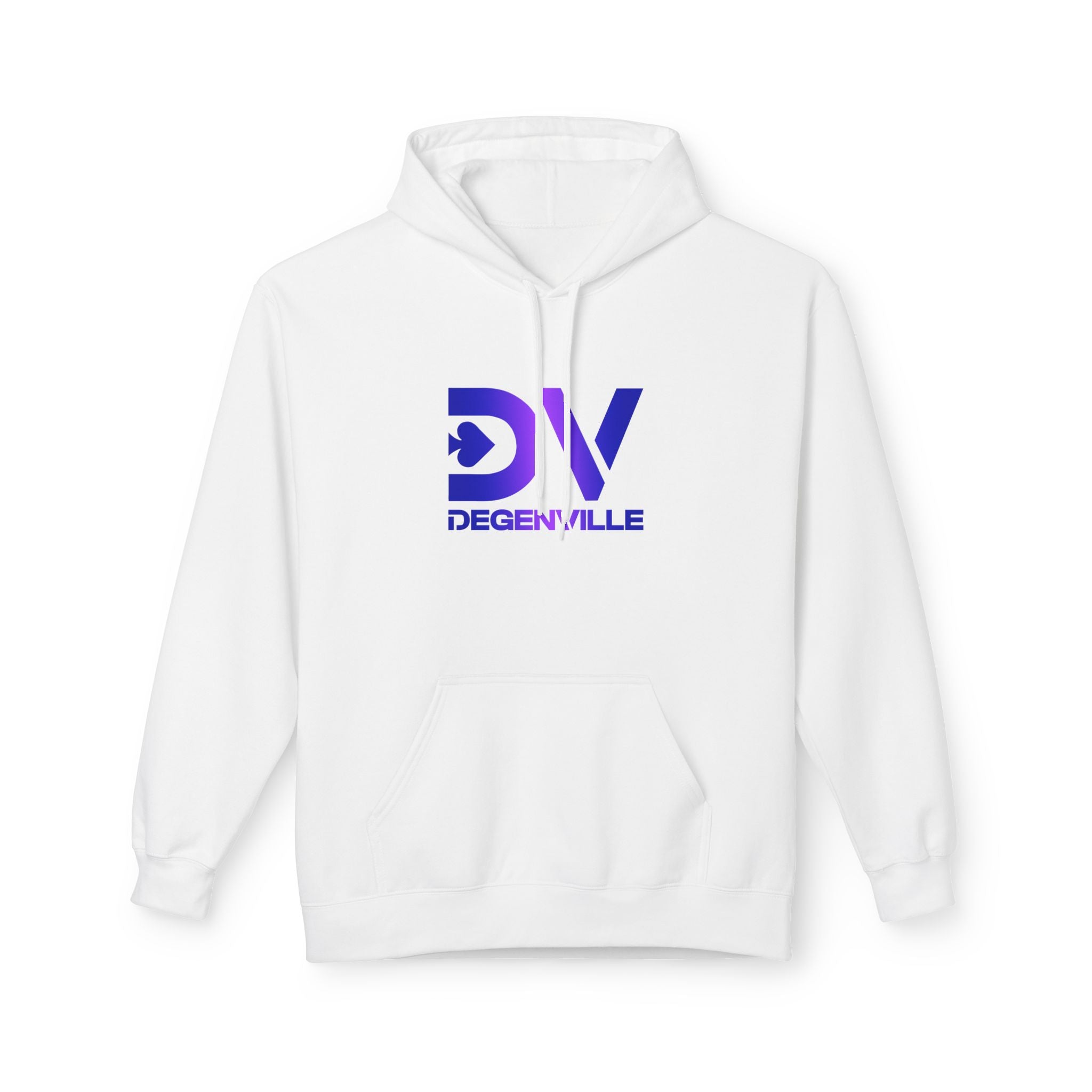 Degenville: The Gamblers Edge - Unisex Fleece Hoodie - Frost White/Solana Purple