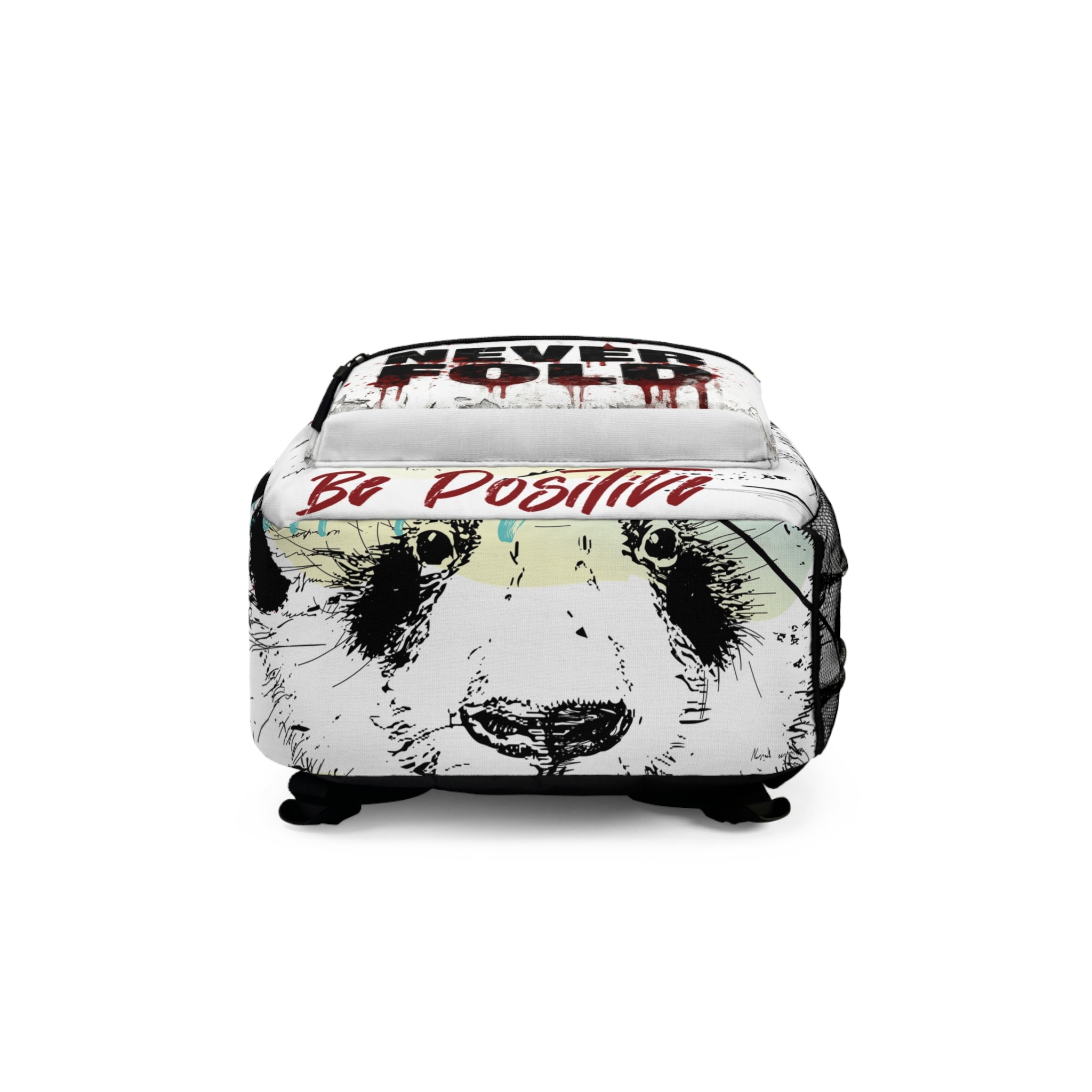 Never Fold Backpack — Streetwear 'I Am Degen' Graffiti Print