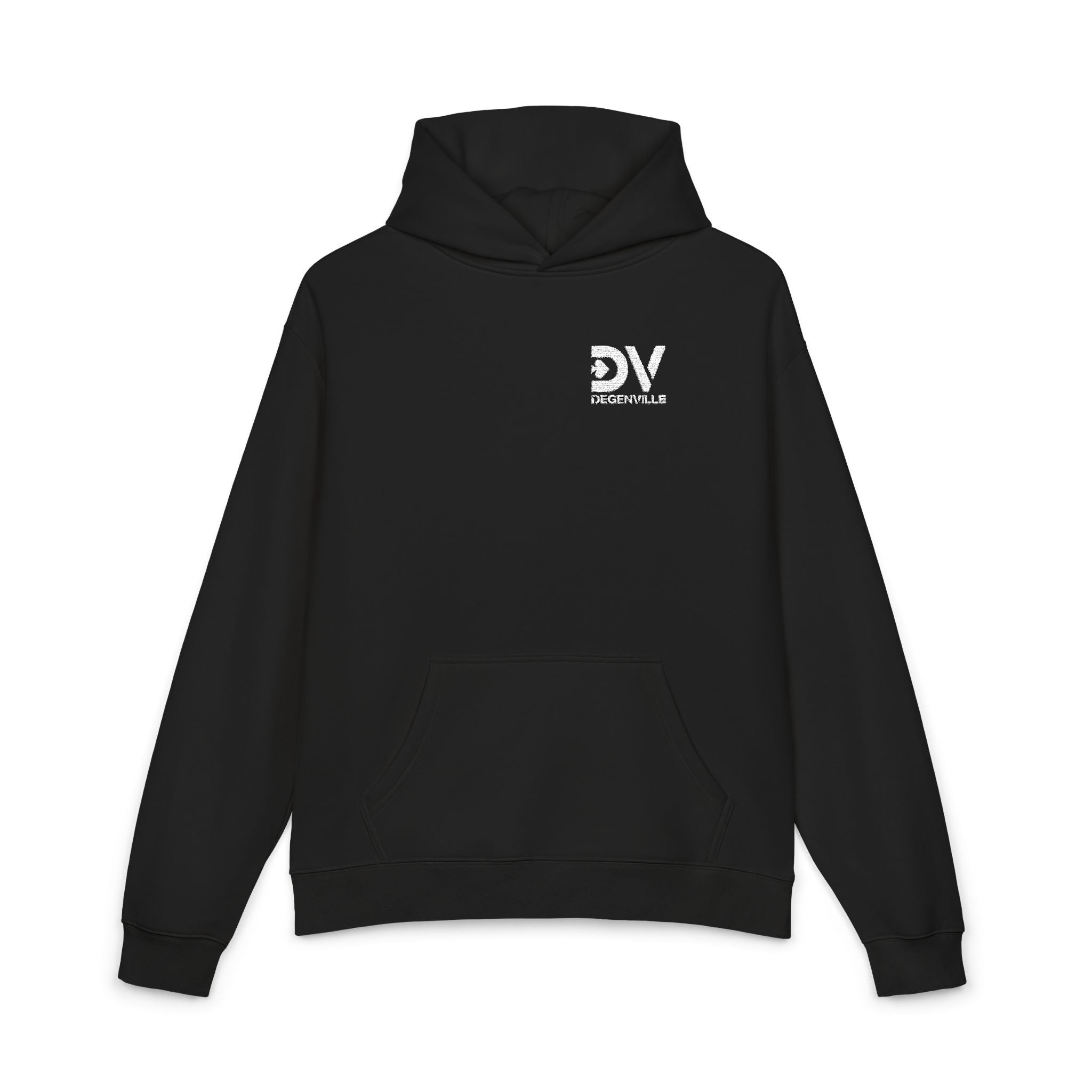 Degenville: The Playmaker  - Men's Premium Black Hoodie (embroidered)